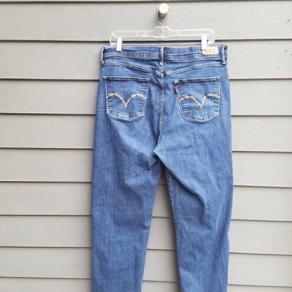 Levis 512 Perfectly Slimming Straight Leg Jeans size 16M - Picture 6 of 12